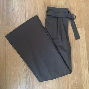 NWT The Drop High Waist, Wide Leg Brown Trousers with Belt
